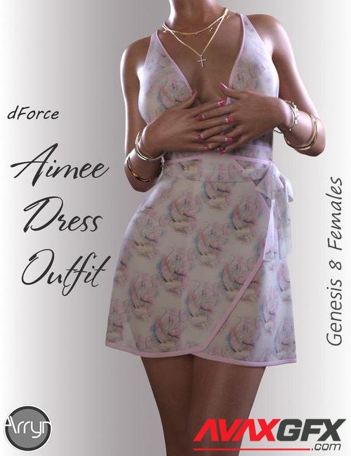 dForce Aimee Candy Dress for Genesis 8 Female(s)