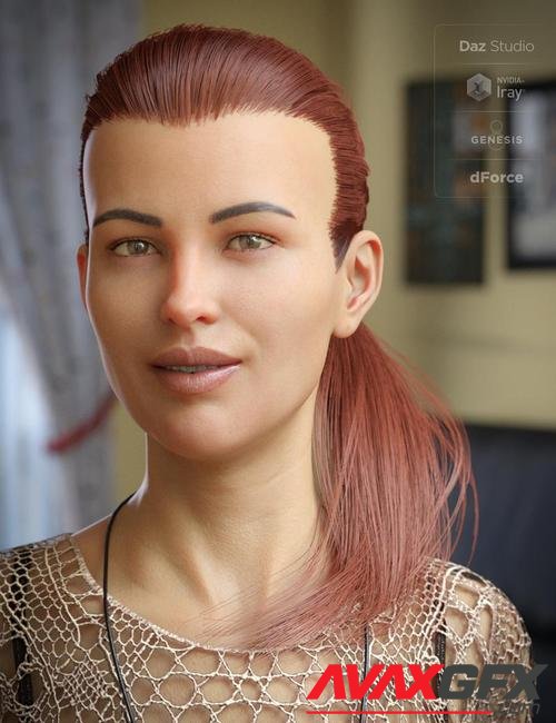 dForce Hair Elyssa Ponytail for Genesis 8 Female(s)