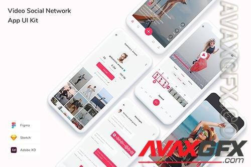 Video Social Network App UI Kit REDLQU8