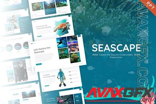Seascape Travel & Nature PowerPoint Template QHQ4BWR