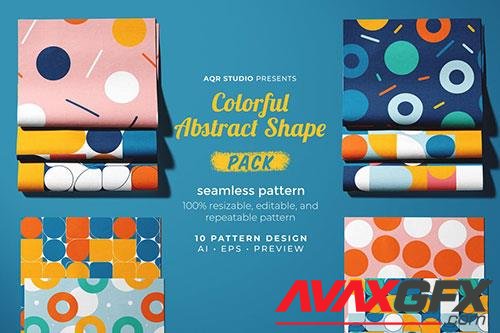 Colorful Abstract Shape - Seamless Pattern-FMAEA56