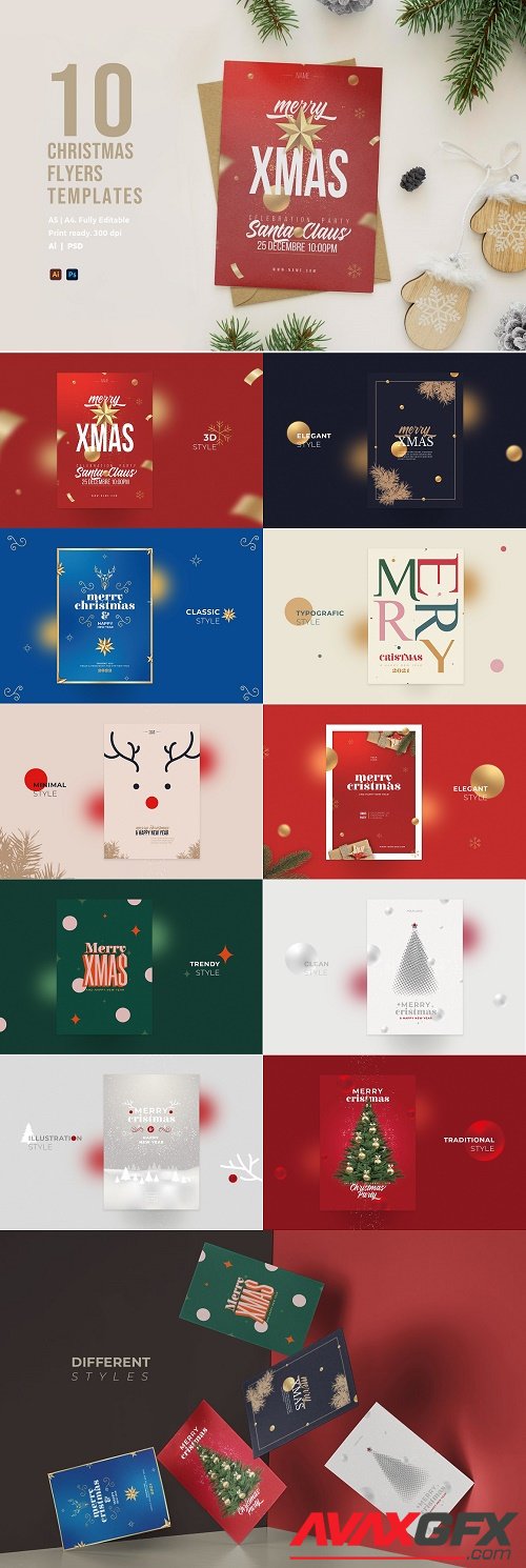 10 Christmas Flyers Templates - 6536817