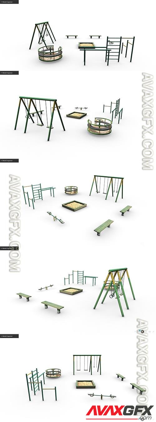 Playground Low-poly 3D model Model o90247