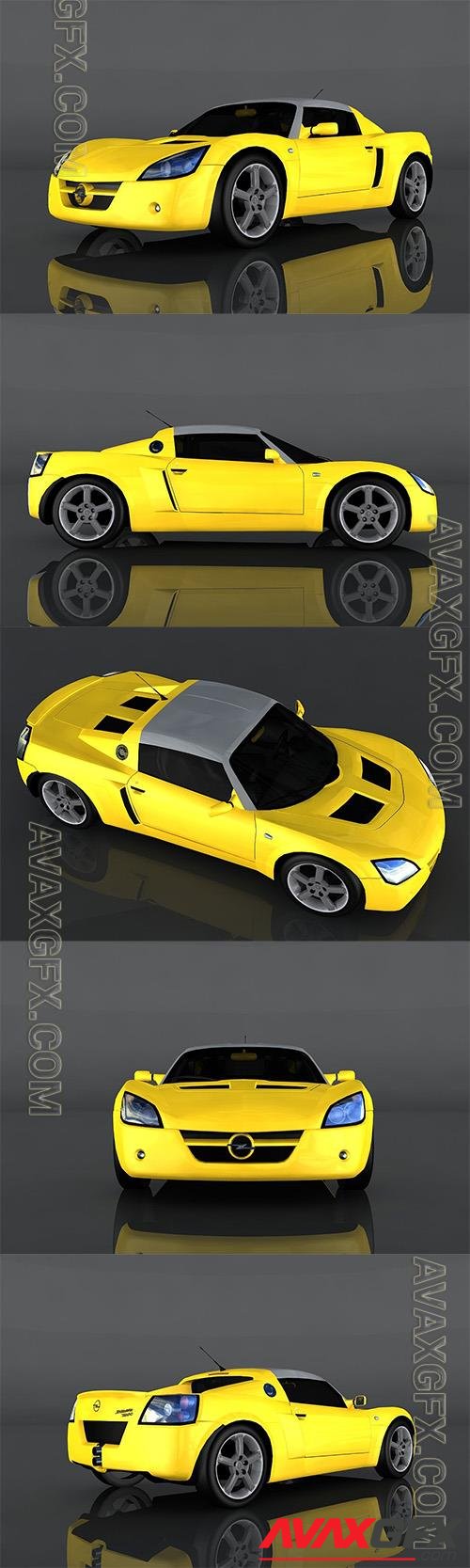 2004 Opel Speedster Turbo 3d model Model o175678