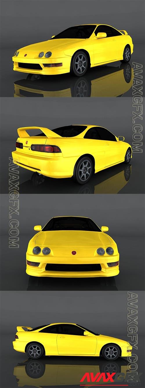 2001 Acura Integra Type 3d model Model o175639