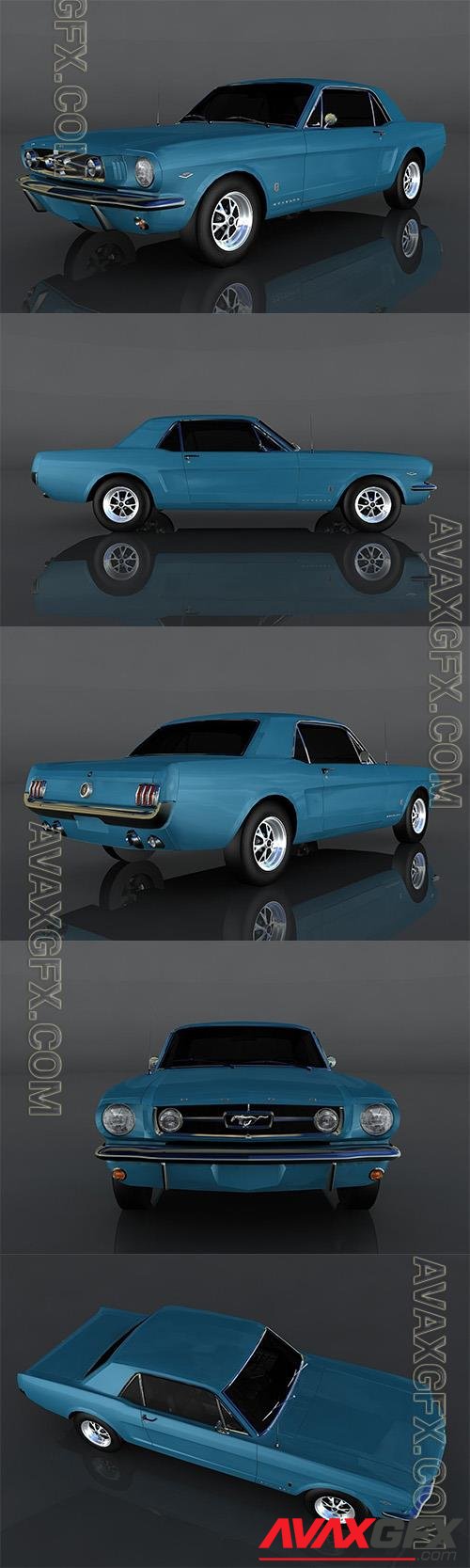 1965 Ford Mustang 3D Model o93561