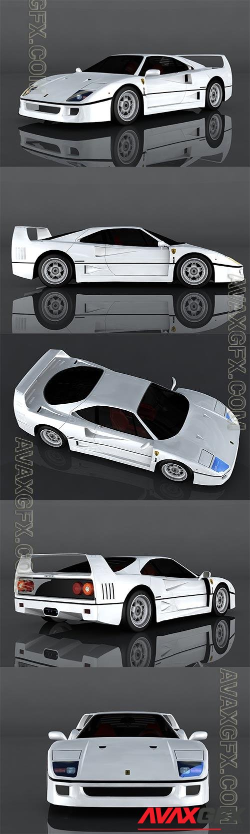 1987 Ferrari F40 3D Model o93224