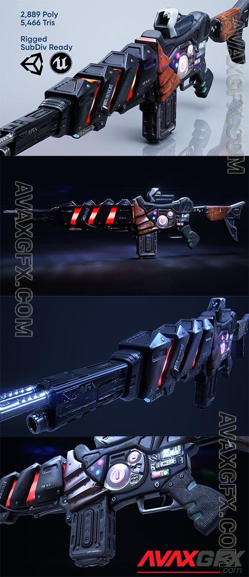 Sci Fi Gun - Encre 3D Model o60095