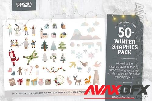 Winter Illustrations & Graphics Pack-4E63D3Y