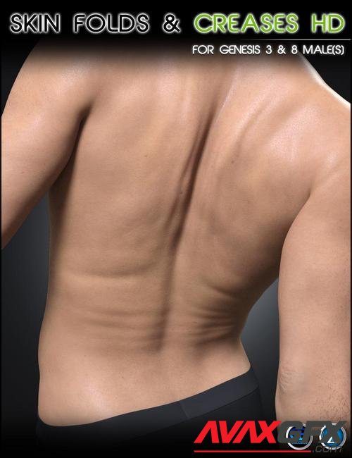 Skin Folds & Creases HD for Genesis 3 & 8 Male