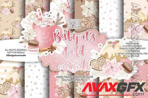 Baby its cold outside digital paper pack-Y666DPL