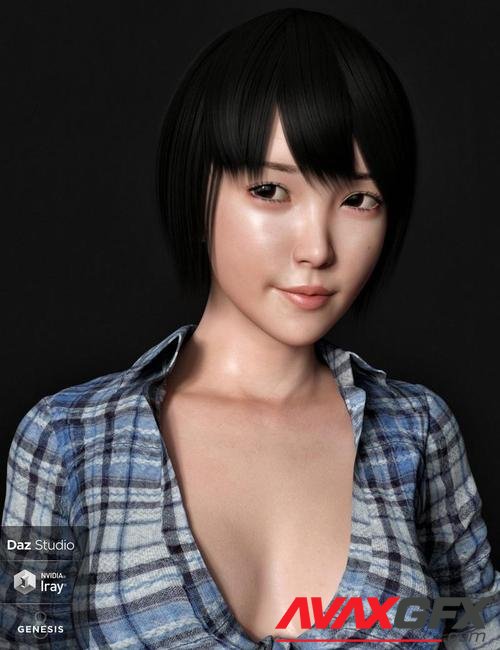 Yuna Character and Hair for Genesis 8 Female