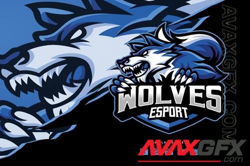 Wolves Mascot Logo