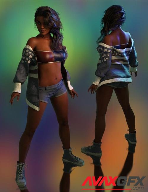 dForce Rebel Yell Outfit Textures