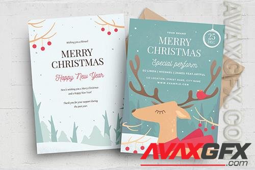 Merry Christmas Greetings Cards T3XXR5K