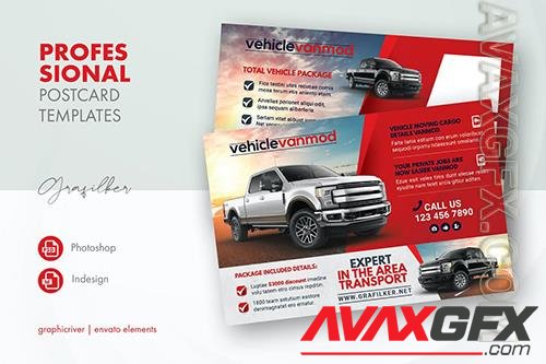 Commercial Vehicle Postcard Templates 6KTLC68