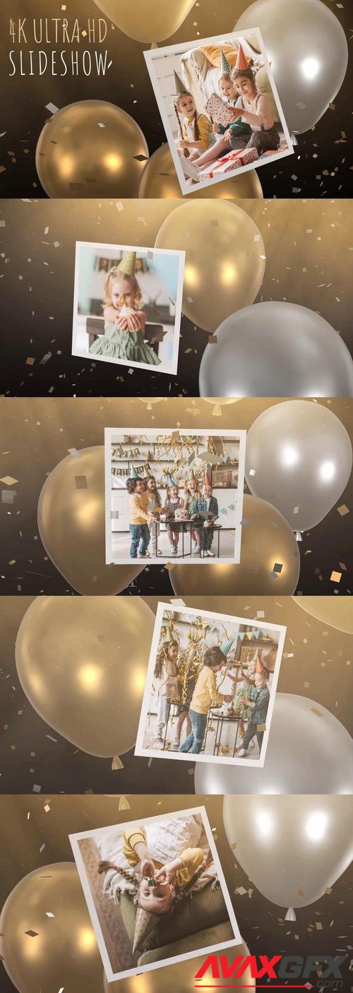 MotionArray – Balloons And Confetti Slideshow 1026220