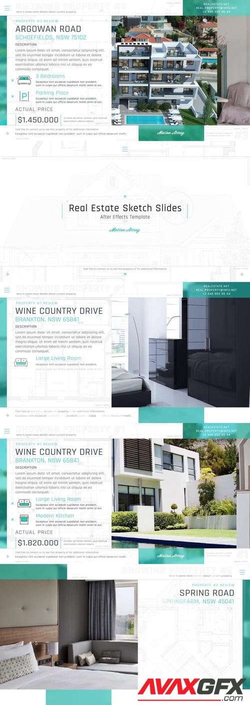 MotionArray – Real Estate Sketch Slides 992204