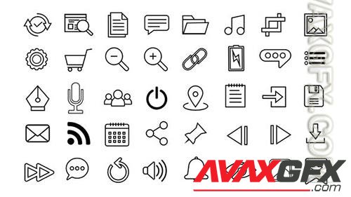 User Interface Line Icons 33993369 (Videohive)