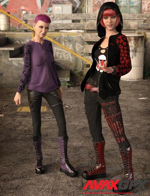 Gothy Punk Outfit Textures