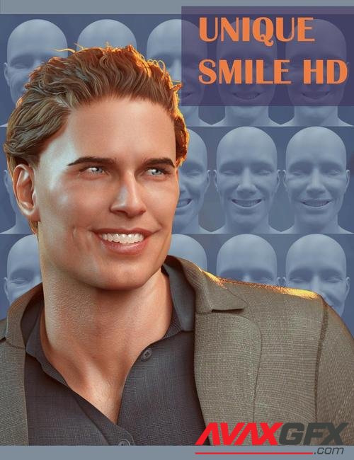 20 Unique Smiles HD for Genesis 8 Male(s)