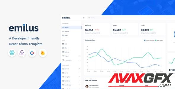 ThemeForest - Emilus v2.1.4 - React Admin Template - 28400277