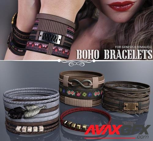 Boho Bracelets for Genesis 8 Females