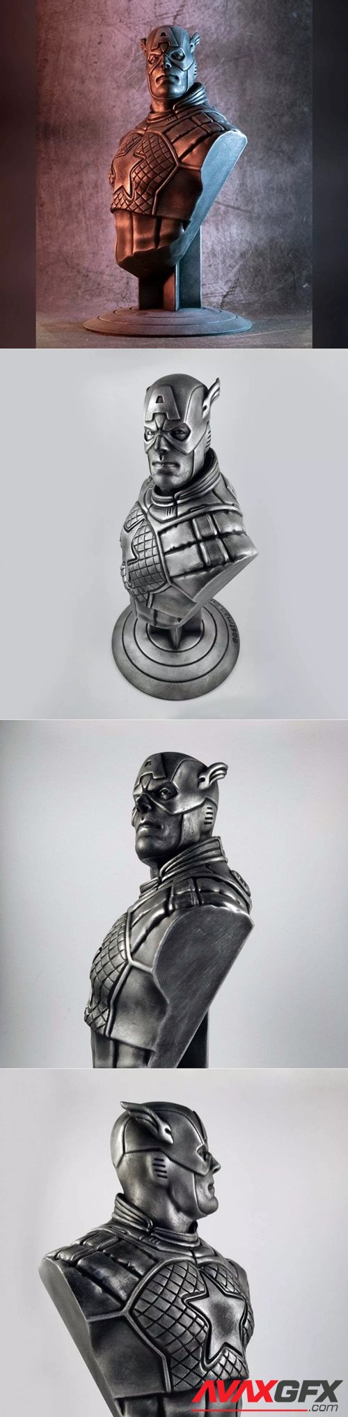 Captain America bust – 3D Printable STL