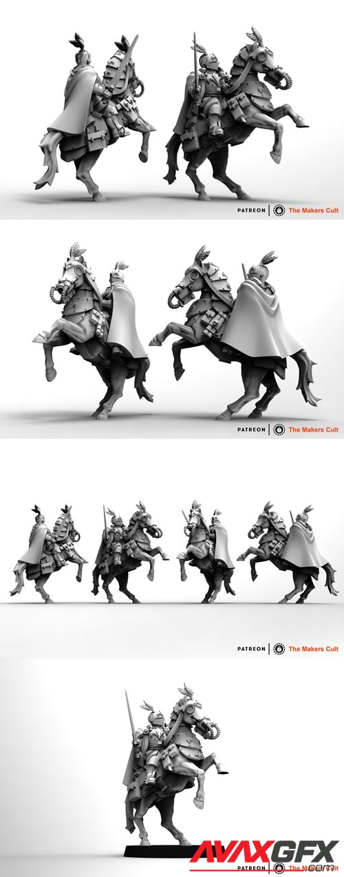 Feudal Guard Highborn Cavalry Officer – 3D Printable STL