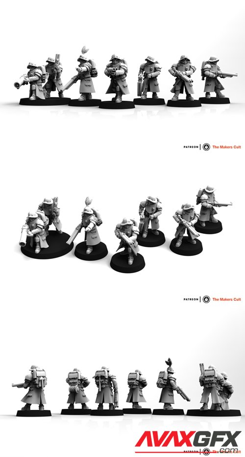 Feudal Guard Engineer Squad – 3D Printable STL