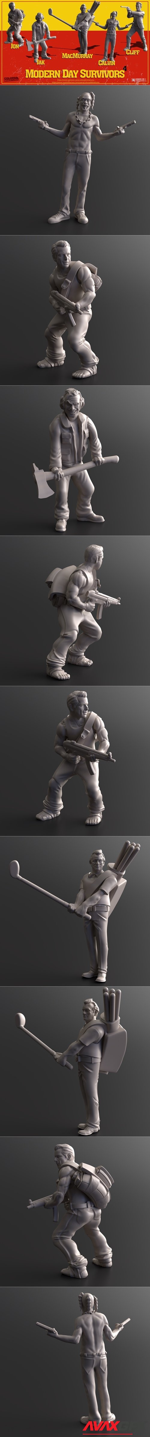 Colossal Miniatures - Modern Day Survivors 4 – 3D Printable STL