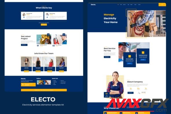ThemeForest - Electo v1.0.0 - Electricity Services Elementor Template Kit - 33981513