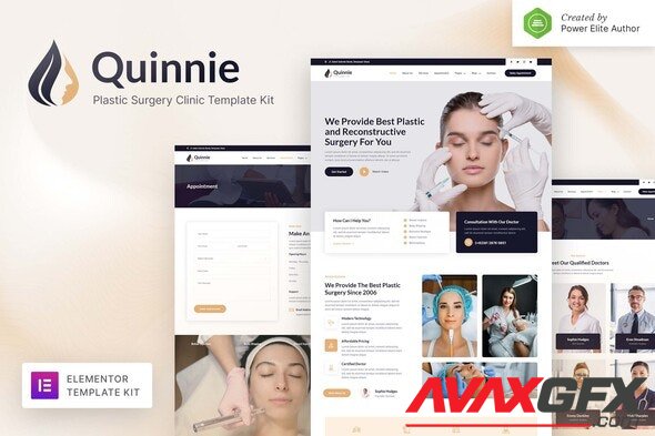 ThemeForest - Quinnie v1.0.0 - Plastic Surgery Clinic Elementor Template Kit - 34040043