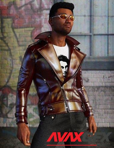 Leather Jacket Outfit for Genesis 8 Male(s)