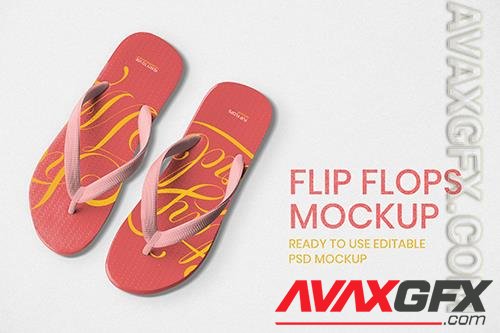 Flip flops mockup psd summer footwear fashion