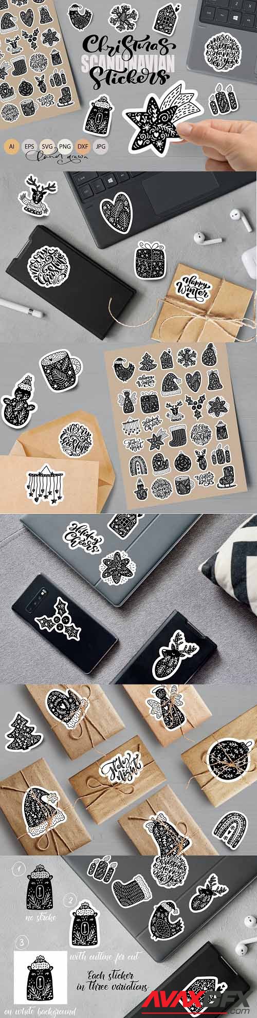 Christmas Scandinavian Stickers - 6545610