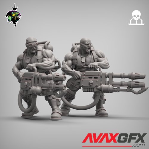 Spacenam Heavy Flamethrower Team – 3D Printable STL