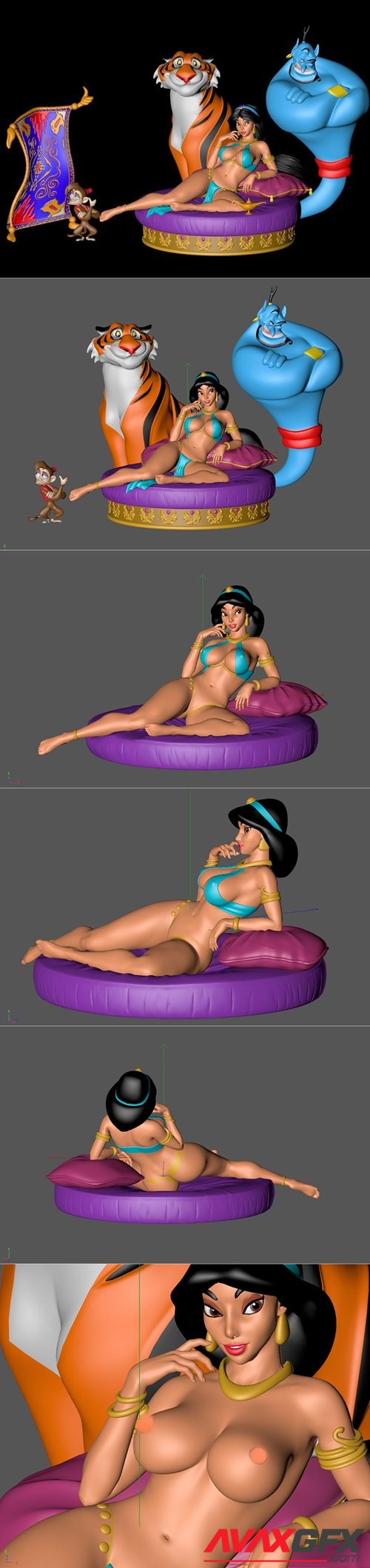 Disney - Jasmine – 3D Printable STL