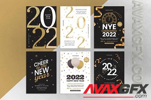 Minimal NYE Flyer / Poster / Card Template SQ624TW