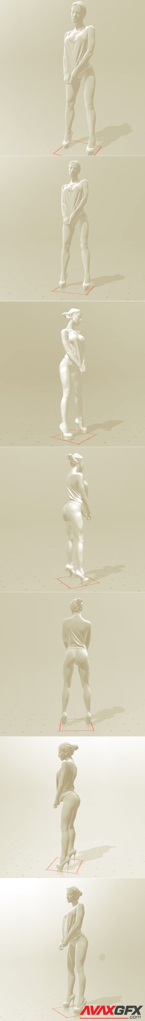 Girl Posing Sexy – 3D Printable STL