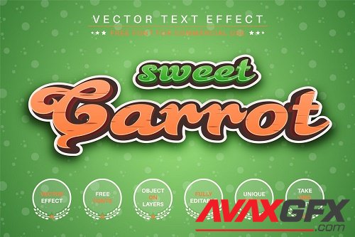 Sweet Carrot - Editable Text Effect - 6549961