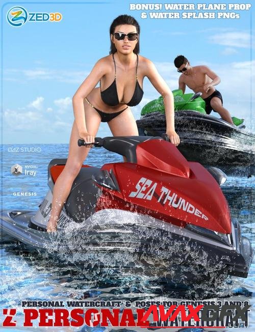 Z Personal Watercraft and Poses for Genesis 3 and 8
