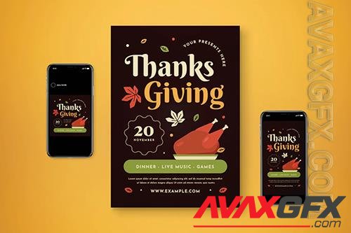 Thanksgiving Flyer Set 3FY5XE3