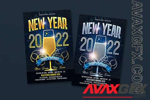 New Year Party Flyer 8PP89TJ