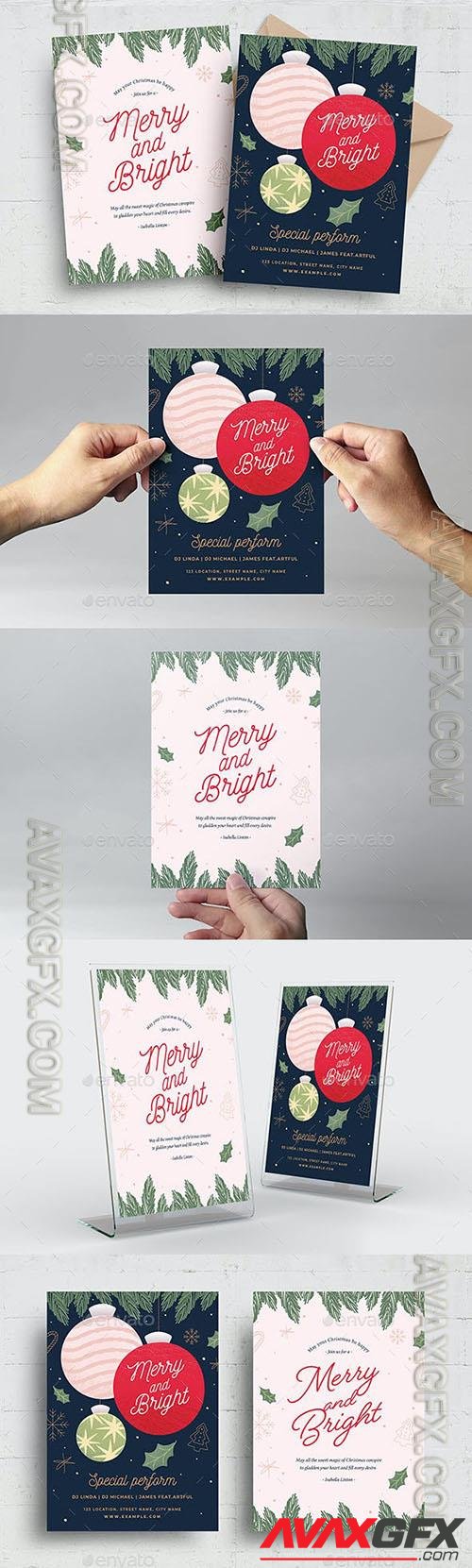 Christmas Card Flyer Template 3BKFEW8