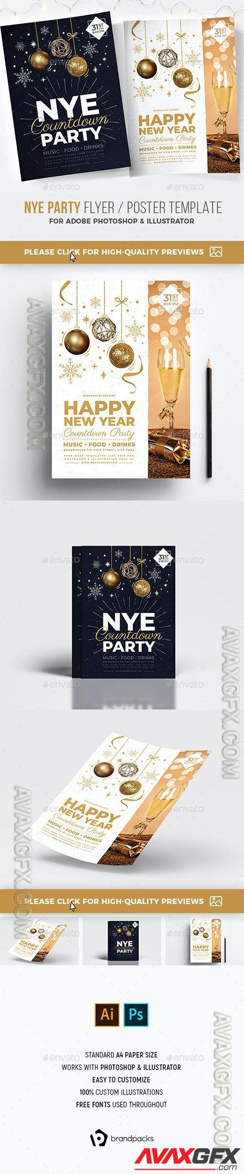NYE Party Poster / Flyer N5BBCQK