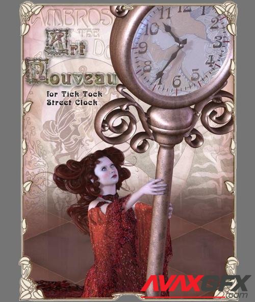 Tick Tock Street Clock - Art Nouveau