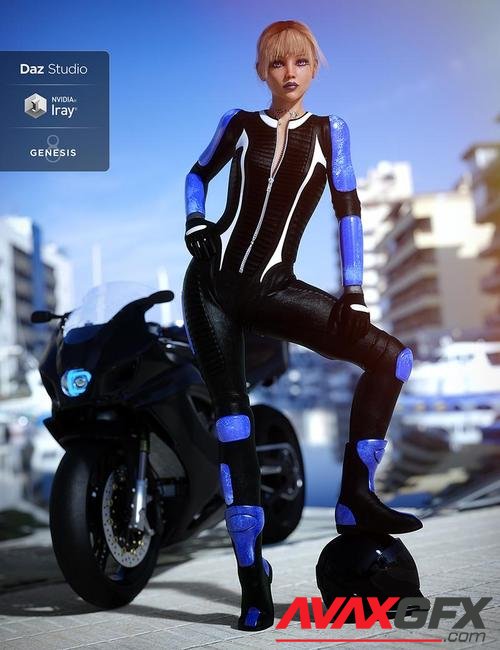 Motorbike Suit Outfit for Genesis 8 Female(s)