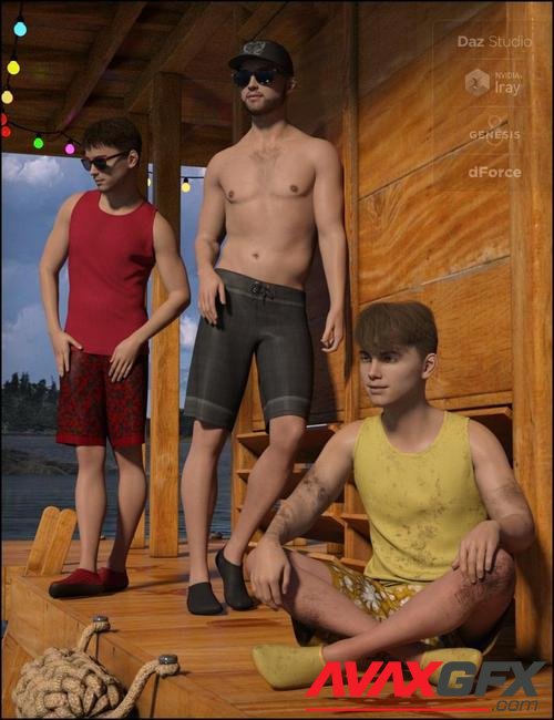 dForce Boys in the Sun Outfit for Genesis 8 Male(s)