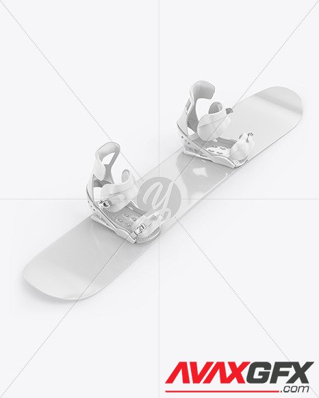 Glossy Snowboard Mockup 90299